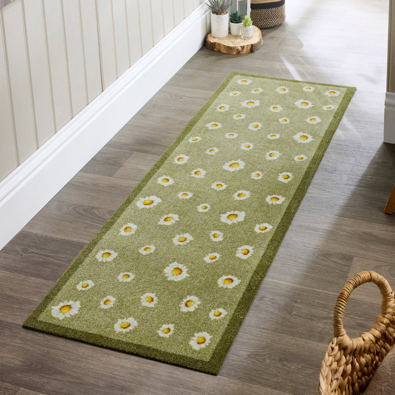 Non-Slip Daisy Cow Indoor Doormat, 50cm W x 150cm L