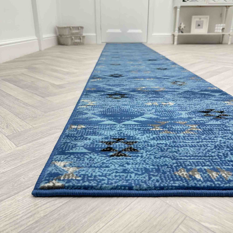 Runner Geometric Area Rug, Runner 60 x 150 cm