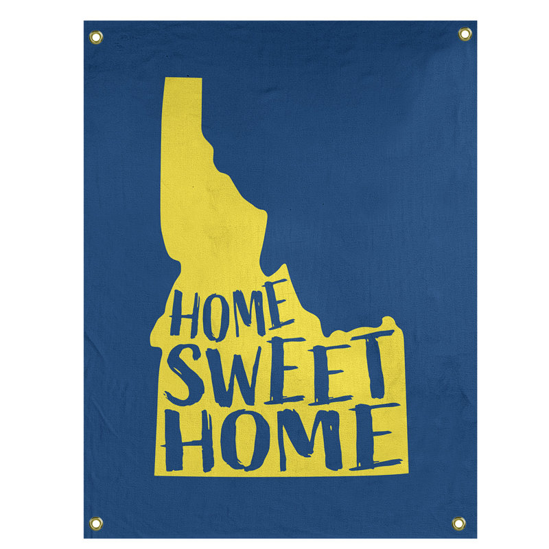 Tapisserie murale idaho doux pour la maison, H 36 po x l 26 po, Bleu / jaune