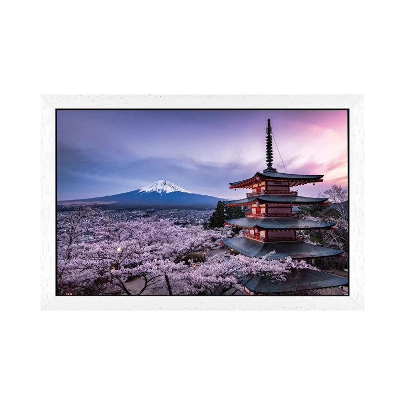 Mount Fuji XV by Daisuke Uematsu - Print on Canvas, 66.04 cm H x 45.72 cm W, White Framed