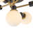 5 - Light Linear Black And Gold Sputnik Glass Globe Semi Flush Mount-33007721