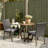 Sade 2 - Person Acacia Wicker Patio Dining Set with Round Table , Cushions Included