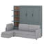Lit escamotable mural avec canapé et tablettes Murphy-367572694