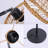 Alexcya 63'' Black Rattan Arched Floor Lamp with Remote Control and Dimmable Bulb Included