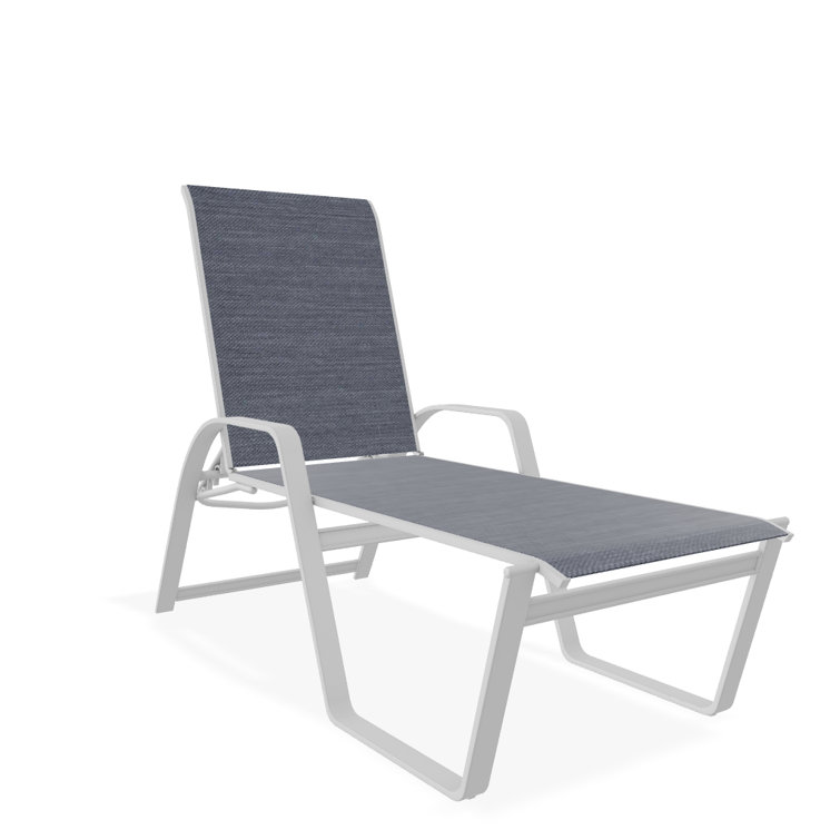 Holna Outdoor Rust-Resistant Metal Chaise Lounge