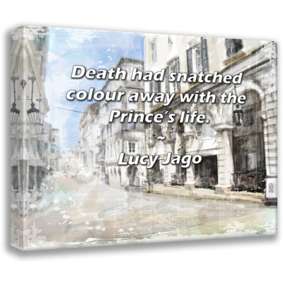 Toile tendue de la galerie Trinx par Lucy Jago: «La mort a arraché la couleur à celle du Prince