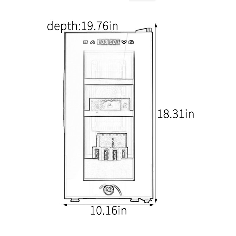Home electronic cigar cabinet