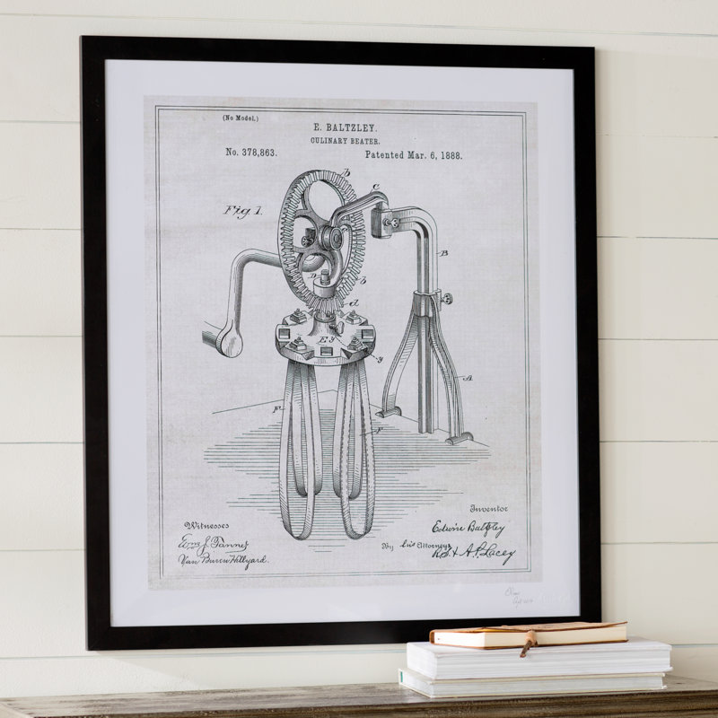 « culinary batteuse 1888 », impression sur toile encadrée, H 19,5 po x l 16,5 po x P 0,5 po