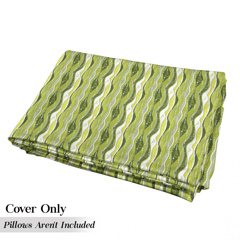 Housse de coussin d'extérieur Wavy Leaf Lines, H 2 po x l 36 po x P 88 po