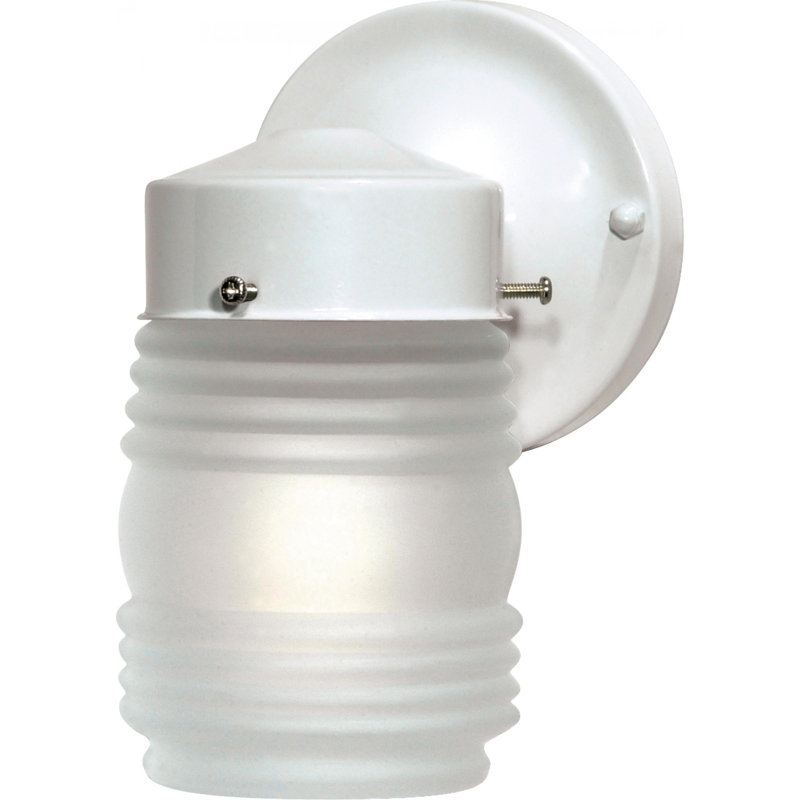Hartnell Wall Light, Gloss White, Frosted