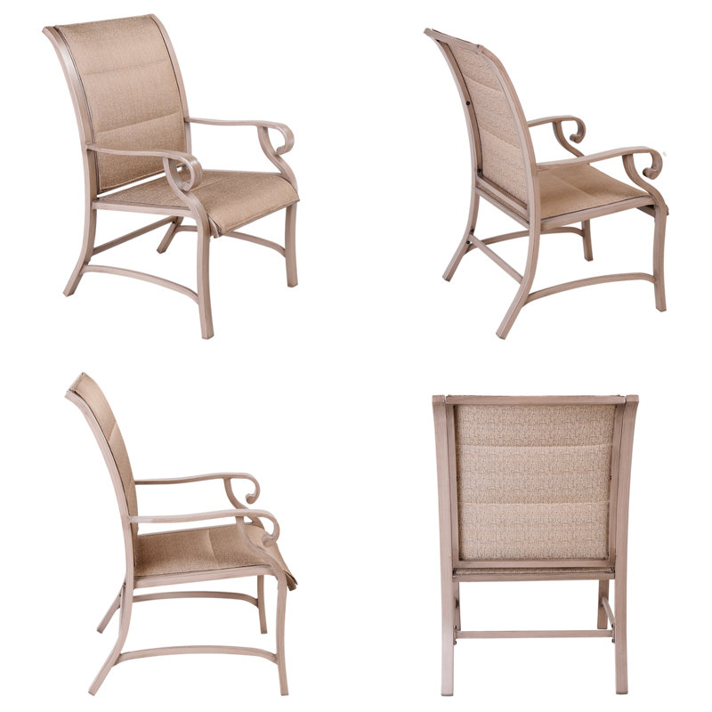Chaise de salle à manger florale pour patio