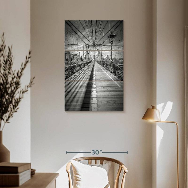 Lilie Brooklyn Bridge Shadow, 57" H x 36" W