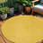 4' X 4' Yellow Round Non Skid Indoor Outdoor Area Rug