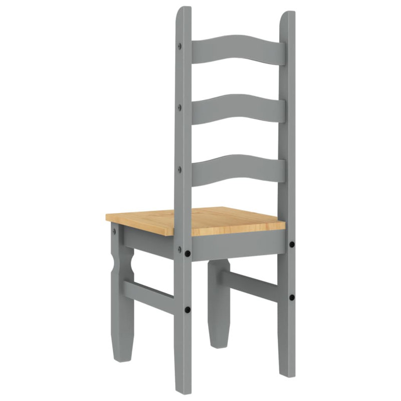 Tamms 45cm H Solid Wood Side Chair, Grey/Brown
