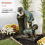 Fontaine d'extérieur Joyful Boy and Girl, 27 po avec lumières DEL, bronze