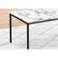 Table à la mode 3: cadre en marbre blanc et stratifié en métal