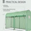 Nothills Walk-in Greenhouse Double Doors & 4 Windows Green 3 x 1 x 2 m