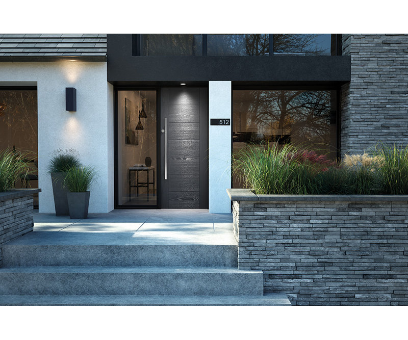 GRP Modica Grey External Door, Grey, 2032mm H x 813mm W x 44mm D