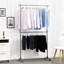 166 cm Adjustable Rolling Clothes Rack-254320205