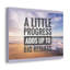 «Inspirational Little Progress to Big résultats Motivation», art textuel sur toile tendue