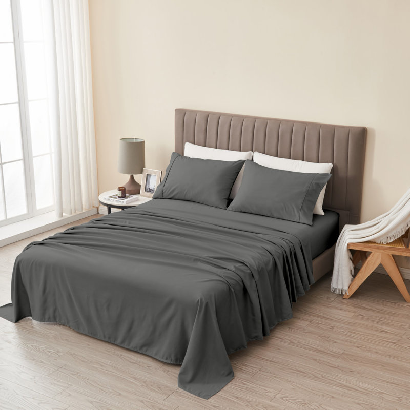 Graphite Full Microfiber Wrinkle-Resistant Sheet Set