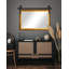 Miroir rustique moderne avec rail de porte de grange en acier-93162620-93162589