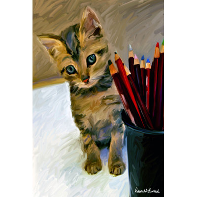 " Birdie And Pencils " Painting Print