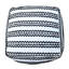Pouf en tissu noir naturel, carré 16 x 16 x 16, capacité de 200 livres, coton, entièrement assemblé, nettoyage des taches seulement, pouf rembourré de perles, coton de 200 lb, avec