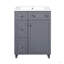 Meuble-lavabo 24 po avec lavabo en céramique, 2 tiroirs, 1 porte à fermeture en douceur-117021315