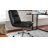 Chloe Commercial Mid-Back Padded Upholstered Armless Task Office Chair with Wheels, Adjustable Height, Swivel Function, and Frame-1797900628-1797900619
