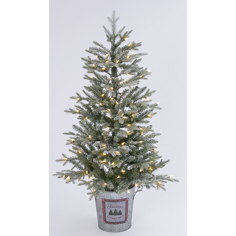 4' Pre-Lit Pine Half Christmas Tree