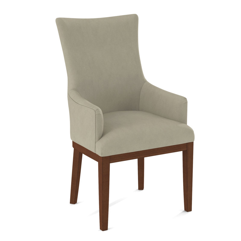 19'' H Upholstered Armchair, English Saddle, Evolution Pumice