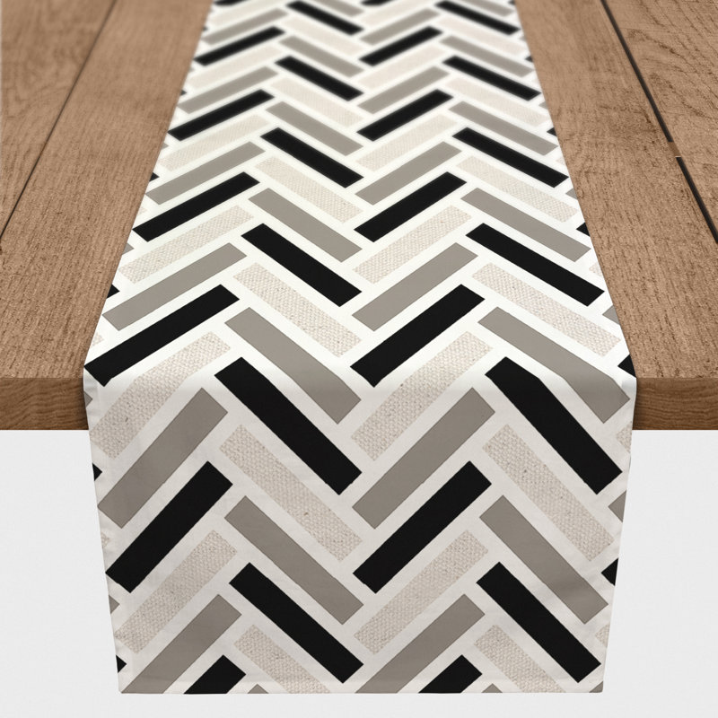 Chemin de table à chevrons, L 16 po x l 90 po