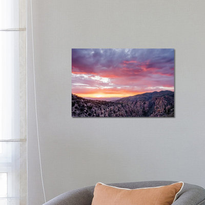 Landscape with Mountains at Sunset, Sugarloaf Mountain, Chiricahua National Monument, Arizona, USA 1 Piece Wrapped Canvas Wall Art