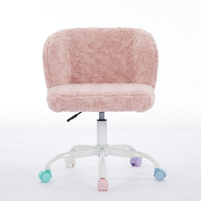Chaise de coiffeuse moderne avec dossier, chaise de bureau en velours mauve pour filles, petite chaise de bureau avec roues silencieuses, élégante et confortable