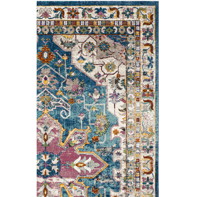 Bruckmann Oriental Blue Area Rug, Runner 2' x 6'