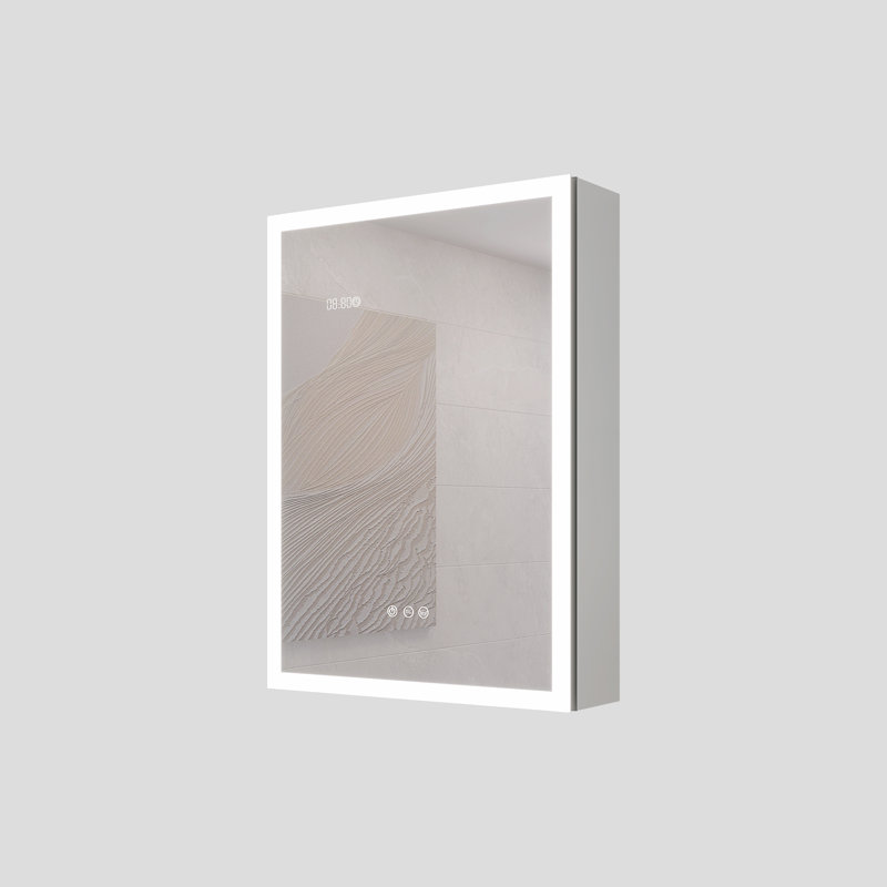 Evamaria 20'' W 28'' H Surface Frameless Medicine Cabinet Mirror 3 Fixed