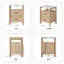 20" Large Nightstand Set of 2 with Charging Station, Solid Round Post Legs, 2 Drawers End Table with Open Shelf-118662941-118662945