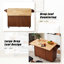 Versatile Kitchen Island With Towel Rack And Internal Storage, Brown Convenient Storage 5 Smooth Wheels-1631219527-1631219528