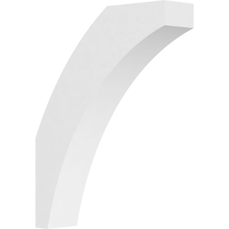3"W x 14"D x 18"H Standard Thorton Architectural Grade PVC Knee Brace, 18"H x 3"W x 14"D