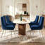 Velvet Upholstered Side Chair With Silver Legs-2029679292-2078051679