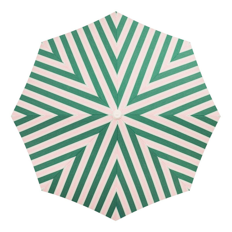 Amalfi Umbrella, Dark Green/ White 
