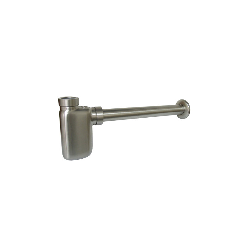 Modern Bottle Trap Brass Round Siphon, Polished Chrome