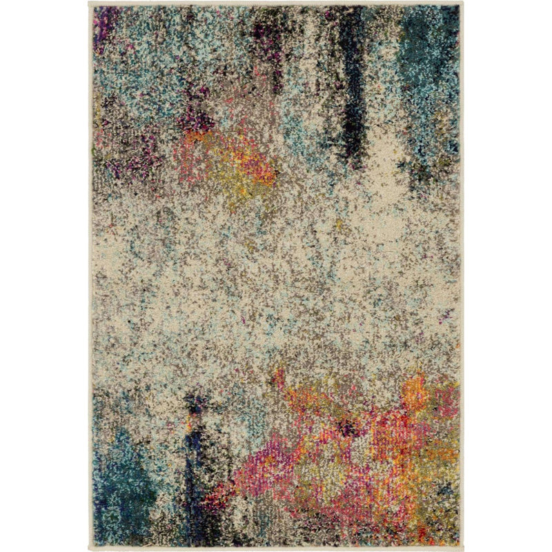 Tapis contemporain couleur d'automne Patrocinia, Rectangle 2 pi 2 po x 3 pi