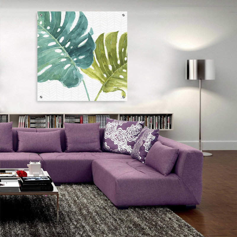 «Mixed Greens Lxxv» par Lisa Audit, art mural en verre acrylique, H 36 po x l 36 po x P 0,2 po