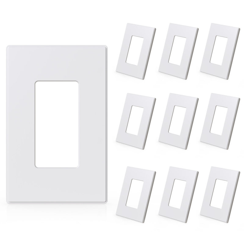 No Subject Rocker Wall Plate, White, White