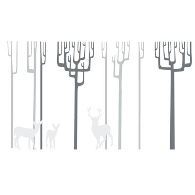 Décalcomanie murale arbres d’hiver