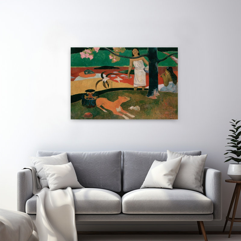 «Pastorales Tahitiennes Classic Abstract Coastal Landscape», reproduction d'art mural, H 32 po x l 48 po