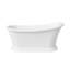 Baignoire de trempage autoportante 67 pouces, 56 gallons, 100% acrylique vierge pur avec drain et trop-plein, blanc brillant