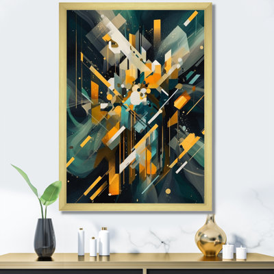 «Yellow and Green Dancing with Colors III», reproduction d'art sur toile